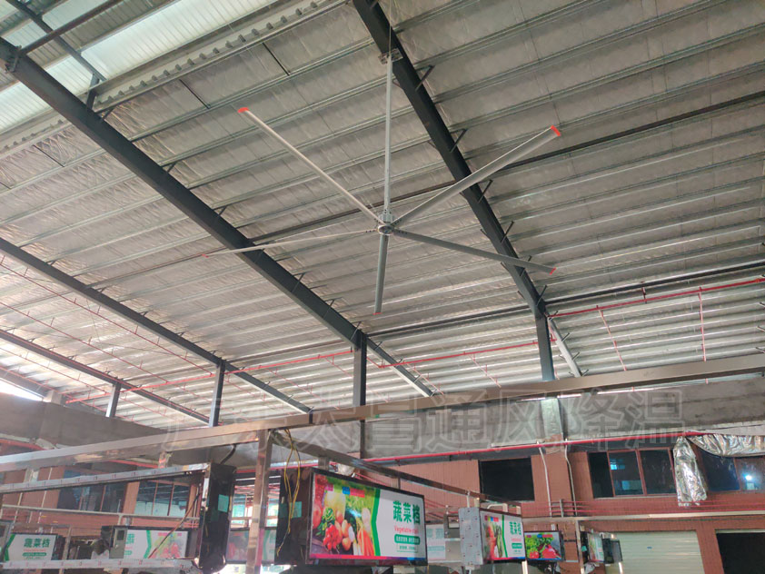 菜市場(chǎng)通風(fēng)降溫方案 工業(yè)大風(fēng)扇四季通用