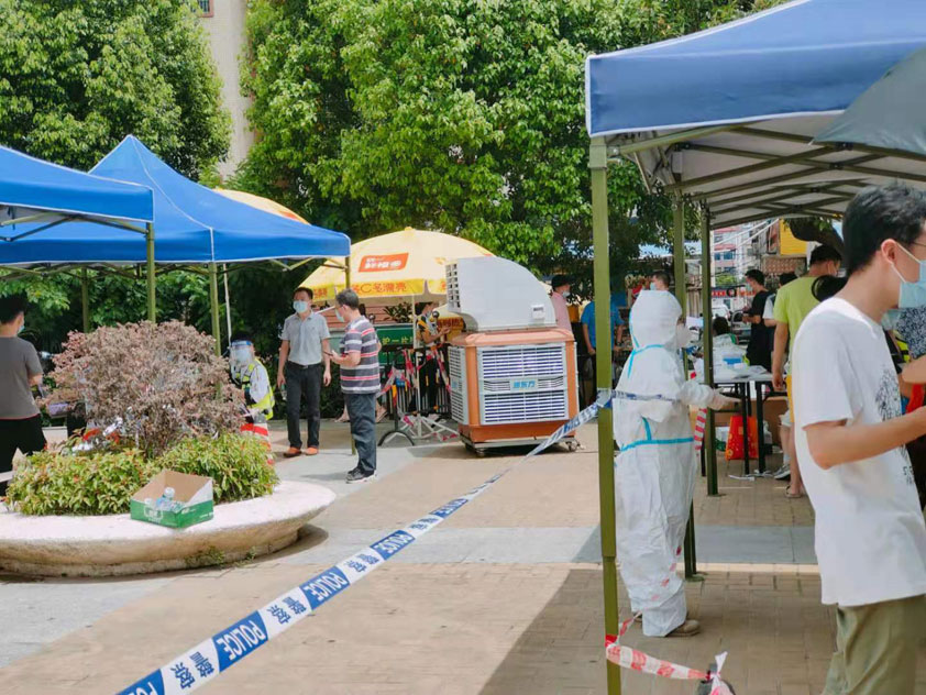 高溫抗疫，逆行而上，移動(dòng)水冷空調(diào)持續(xù)助力抗疫一線送清涼